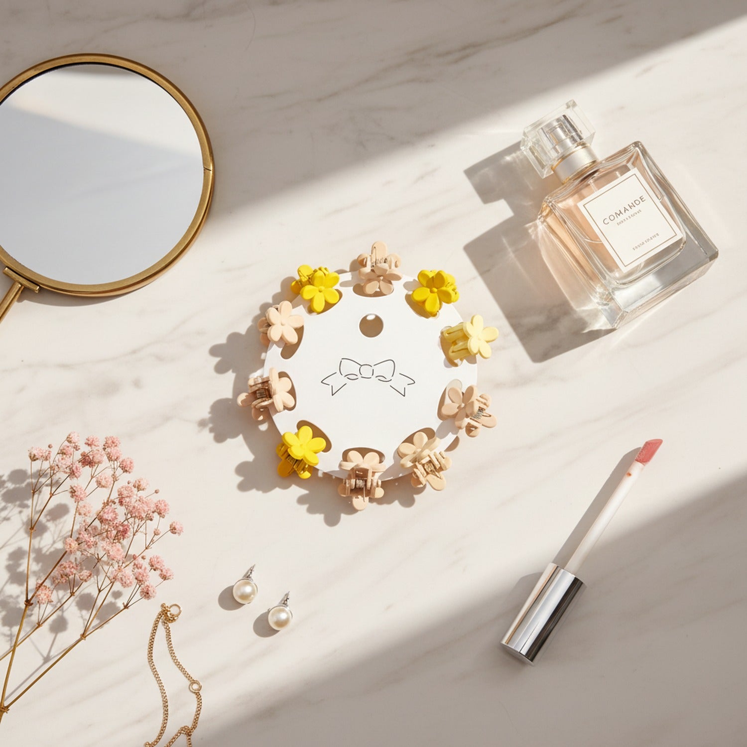 Flower Hair Clips Set - Yellow Flowers – hair accessories (view 3)