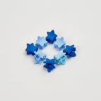 Flower Hair Clips Set - Blue Stars