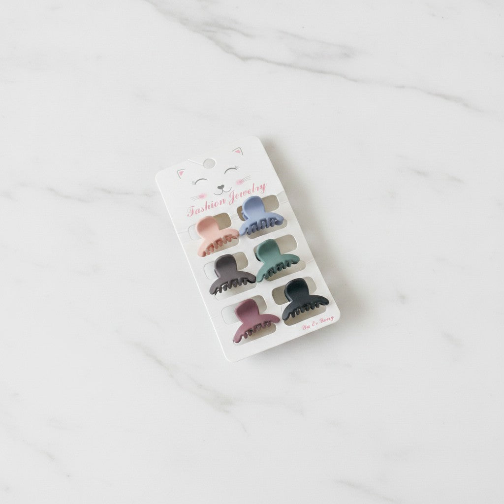 Mini Claw Clips Six-Pack Set - Blush