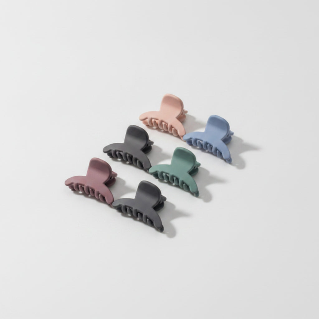 Mini Claw Clips Six-Pack Set - Blush