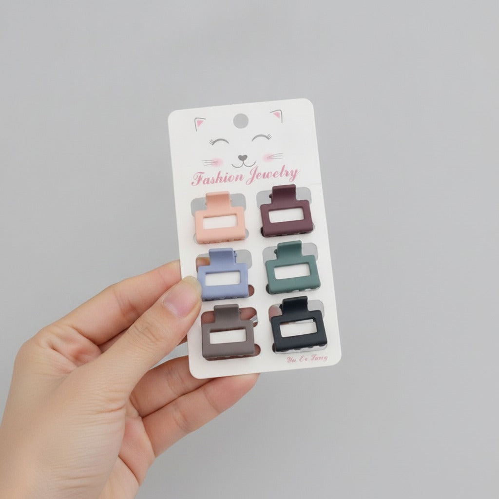 Mini Claw Clips Six-Pack Set - Black – hair accessories (view 3)