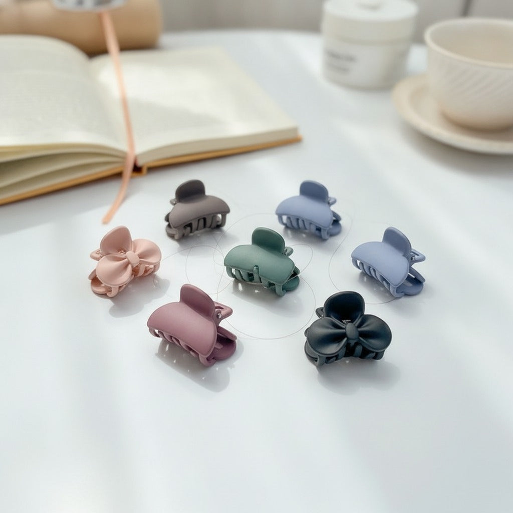 Mini Claw Clips Six-Pack Set - Mauve – hair accessories (view 2)
