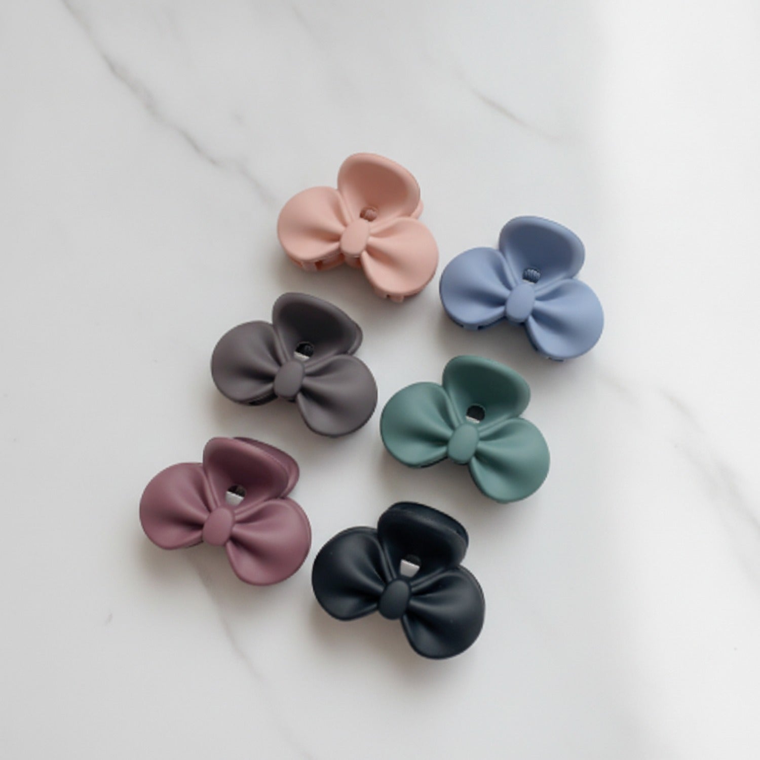 Mini Claw Clips Six-Pack Set - Mauve