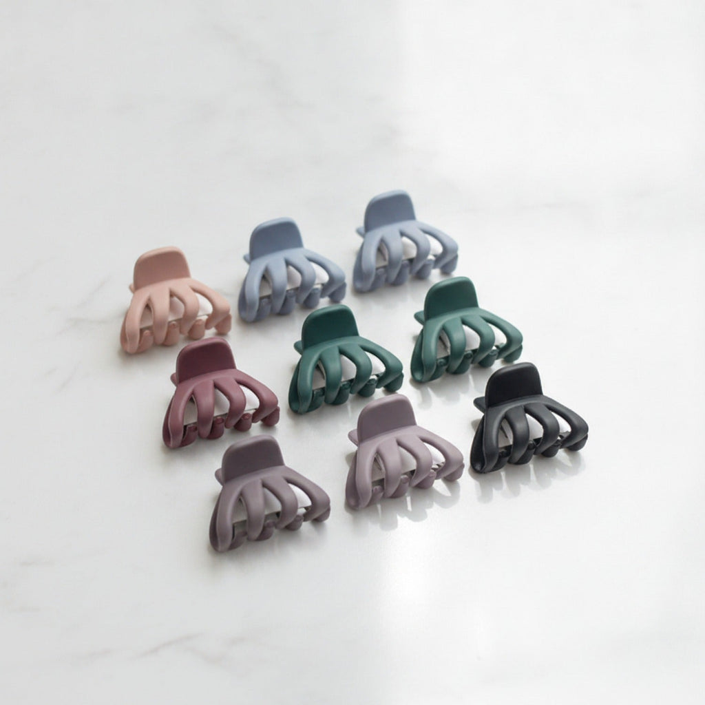 Mini Claw Clips Six-Pack Set - Charcoal
