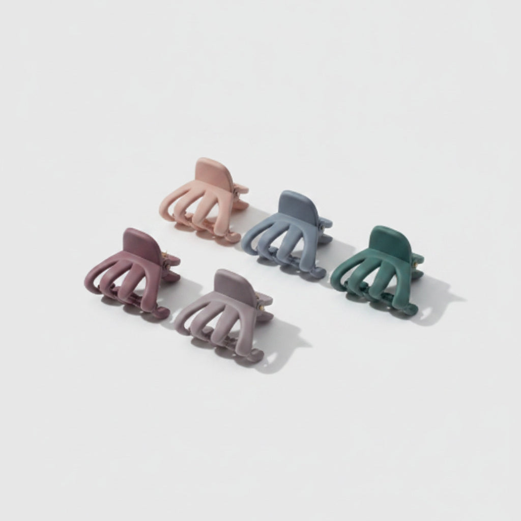 Mini Claw Clips Six-Pack Set - Charcoal