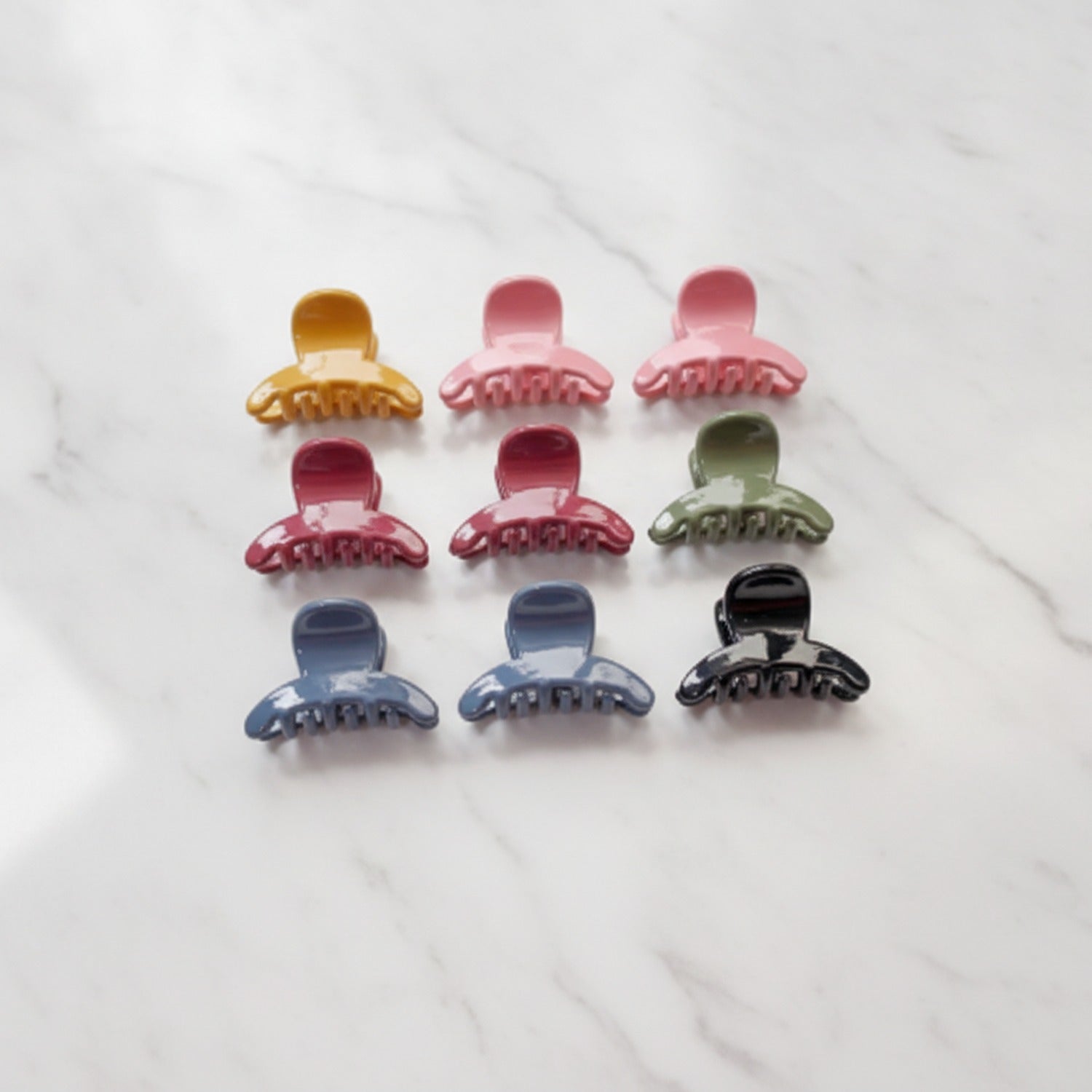 Mini Claw Hair Clips Set - 6-Piece Classic Set