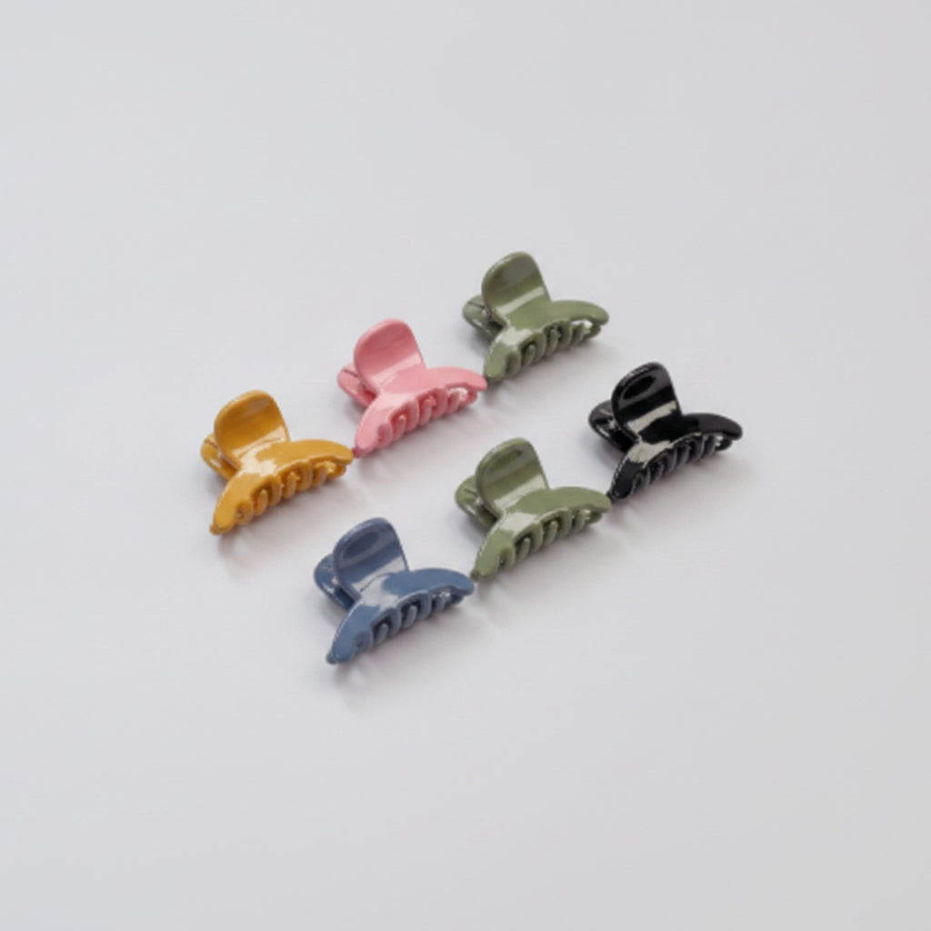Mini Claw Hair Clips Set - 6-Piece Classic Set