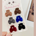 Fuzzy Bear Claw Hair Clip Set - Tan – hair accessories (view 1)