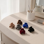 Fuzzy Bear Claw Hair Clip Set - Tan – hair accessories (view 2)