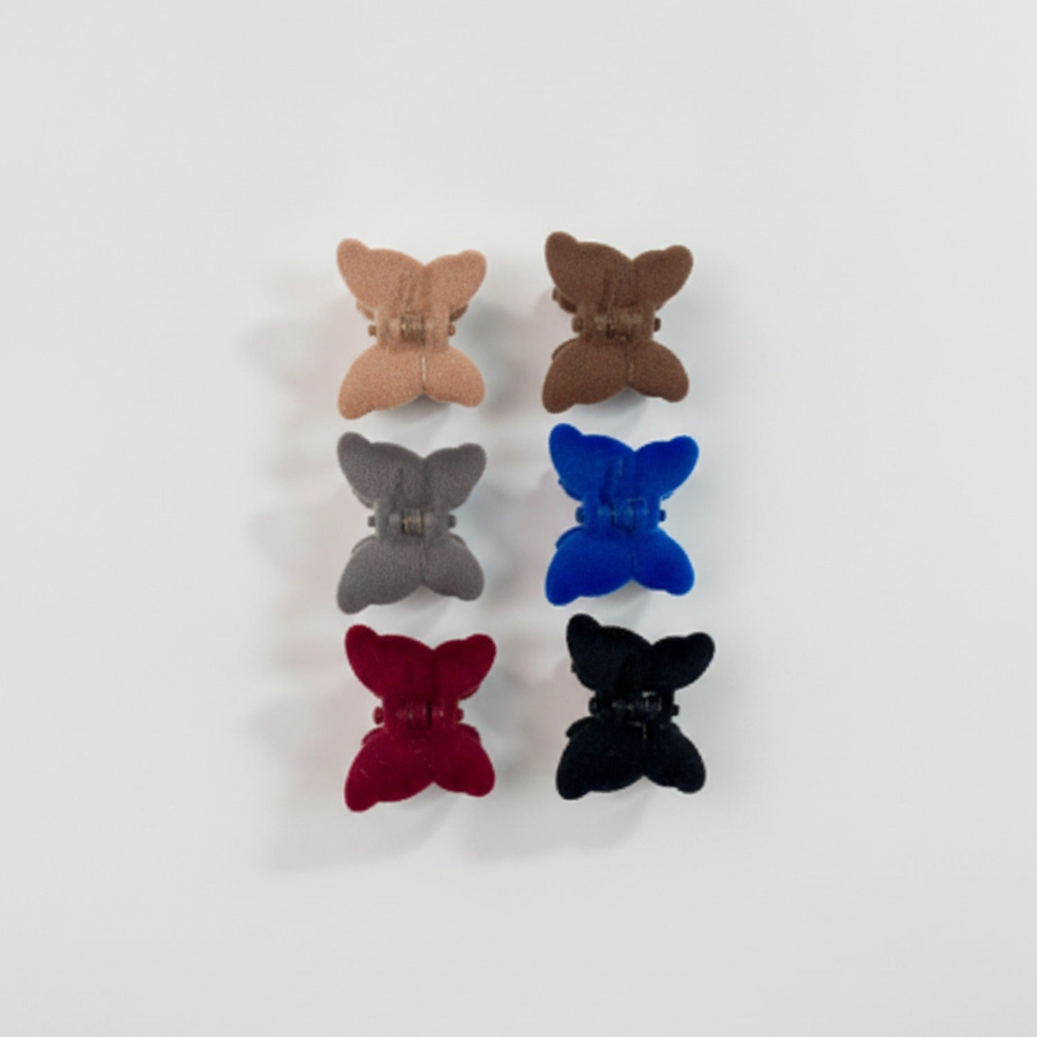 Fuzzy Bear Claw Hair Clip Set - Dark Brown