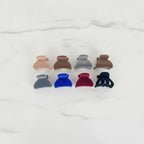 Fuzzy Bear Claw Hair Clip Set - Charcoal