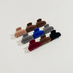 Fuzzy Bear Claw Hair Clip Set - Charcoal