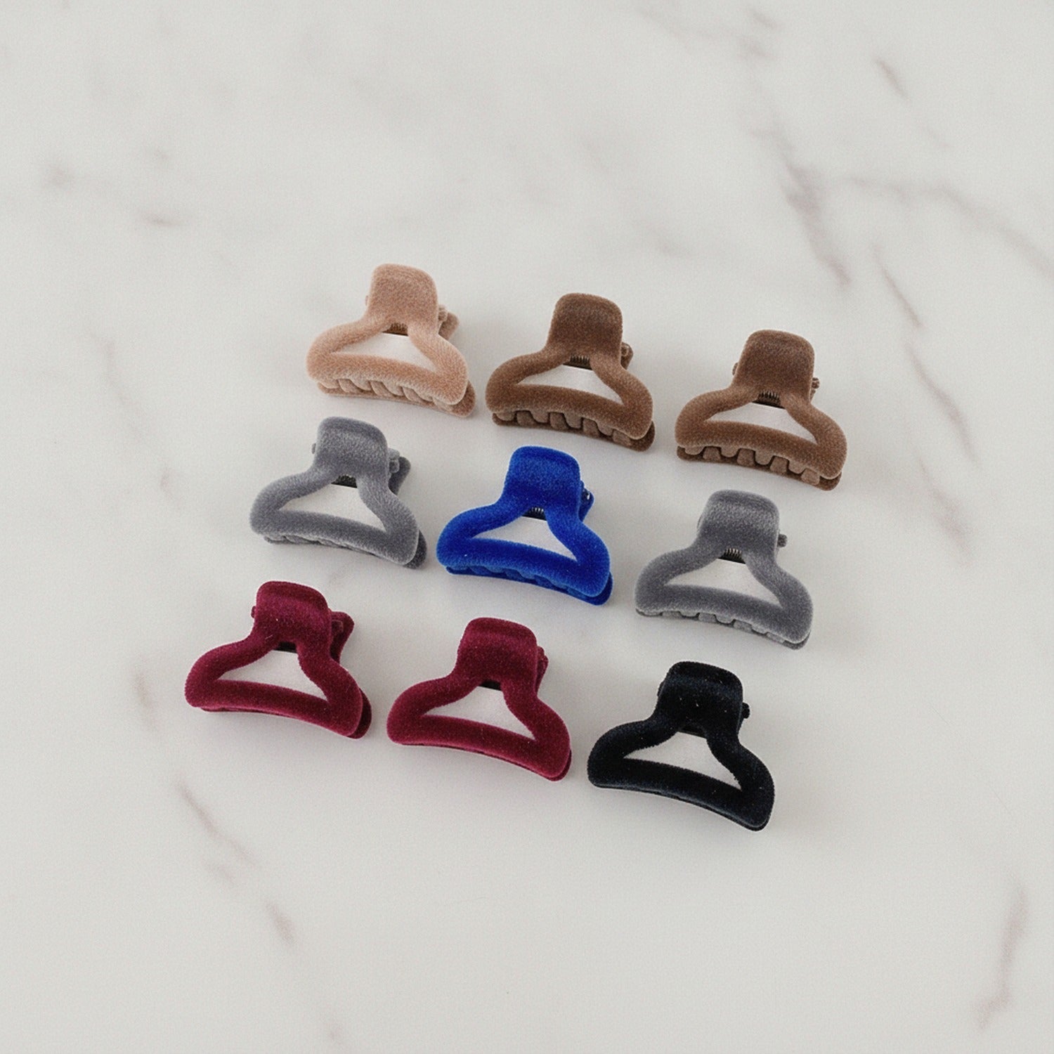 Fuzzy Bear Claw Hair Clip Set - Royal Blue