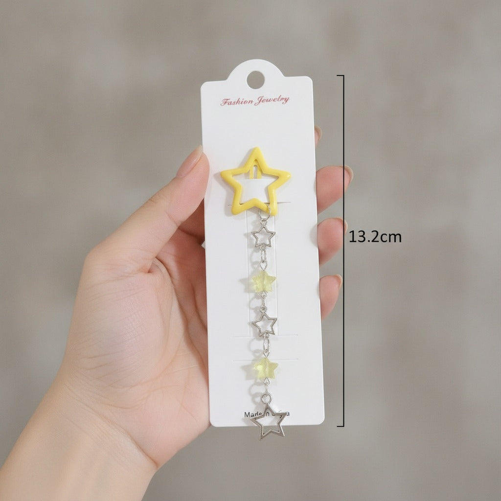 Y2K Star Chain Dangle Hair Clip – hair accessories (view 3)