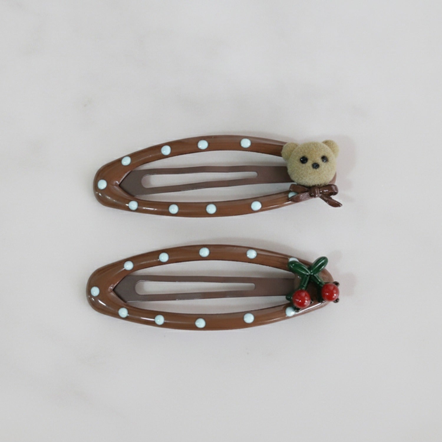 Polka Dot Charm Hair Clips