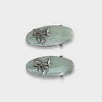 Sage Green Bow Hair Clips Set