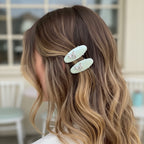 Sage Green Bow Hair Clips Set