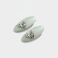 Sage Green Bow Hair Clips Set – hair accessories (view 1)