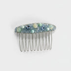Pastel Beaded Flower Hair Comb Clip