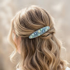 Pastel Beaded Flower Hair Comb Clip