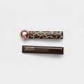 Leopard Print Hair Clip With Rose Gold Ball