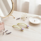 Heart Charm Hair Clips Pastel Green Purple – hair accessories (view 2)