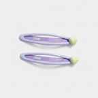 Purple Heart Charm Hair Clips Set – hair accessories (view 1)