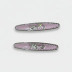Lavender Pearl Snap Hair Clips Duo