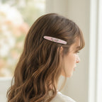 Lavender Pearl Snap Hair Clips Duo