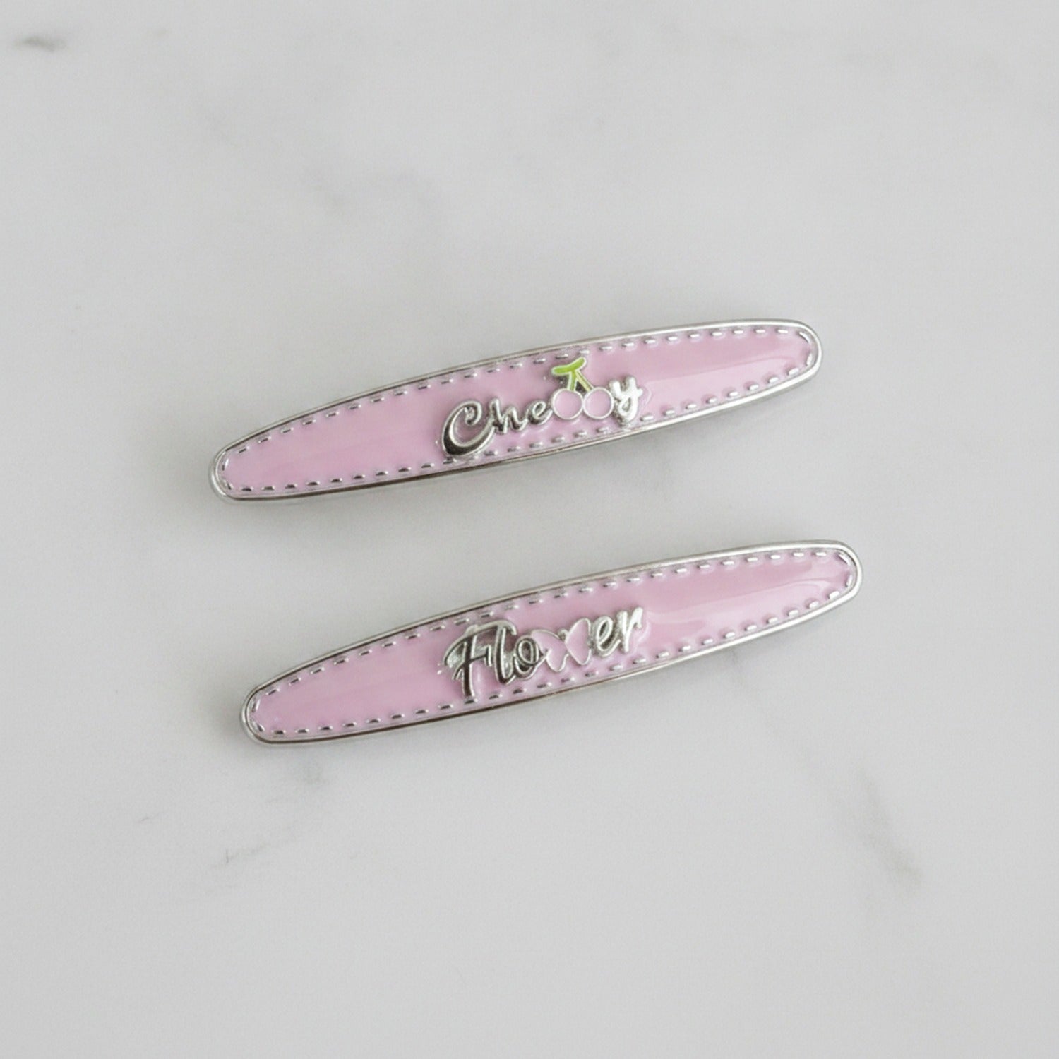 Lavender Pearl Snap Hair Clips Duo