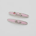 Lavender Pearl Snap Hair Clips Duo – hair accessories (view 1)