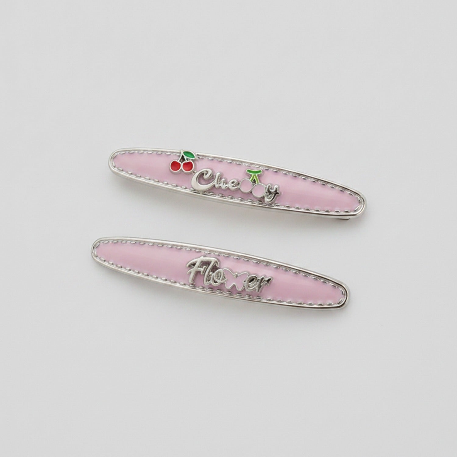 Lavender Pearl Snap Hair Clips Duo