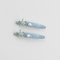 Starfish Pearl Blue Hair Clips Set – hair accessories (view 1)