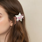Star Hair Clip With Heart Charm And Ribbon Bow – hair accessories (view 2)