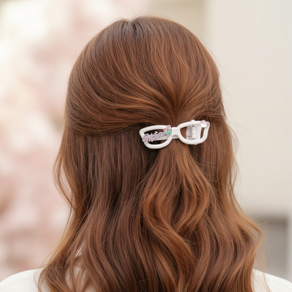 Flower Charm Pearl Pink Hair Clips Set