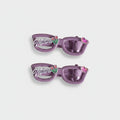 Purple Heart Charm Hair Claw Clips Set