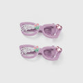 Purple Heart Charm Hair Claw Clips Set – hair accessories (view 1)