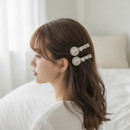 Colorful Flower Rhinestone Hair Clips Pair – hair accessories (view 3)