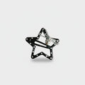 Black Star Hair Clip With Chain Charm