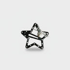Black Star Hair Clip With Chain Charm
