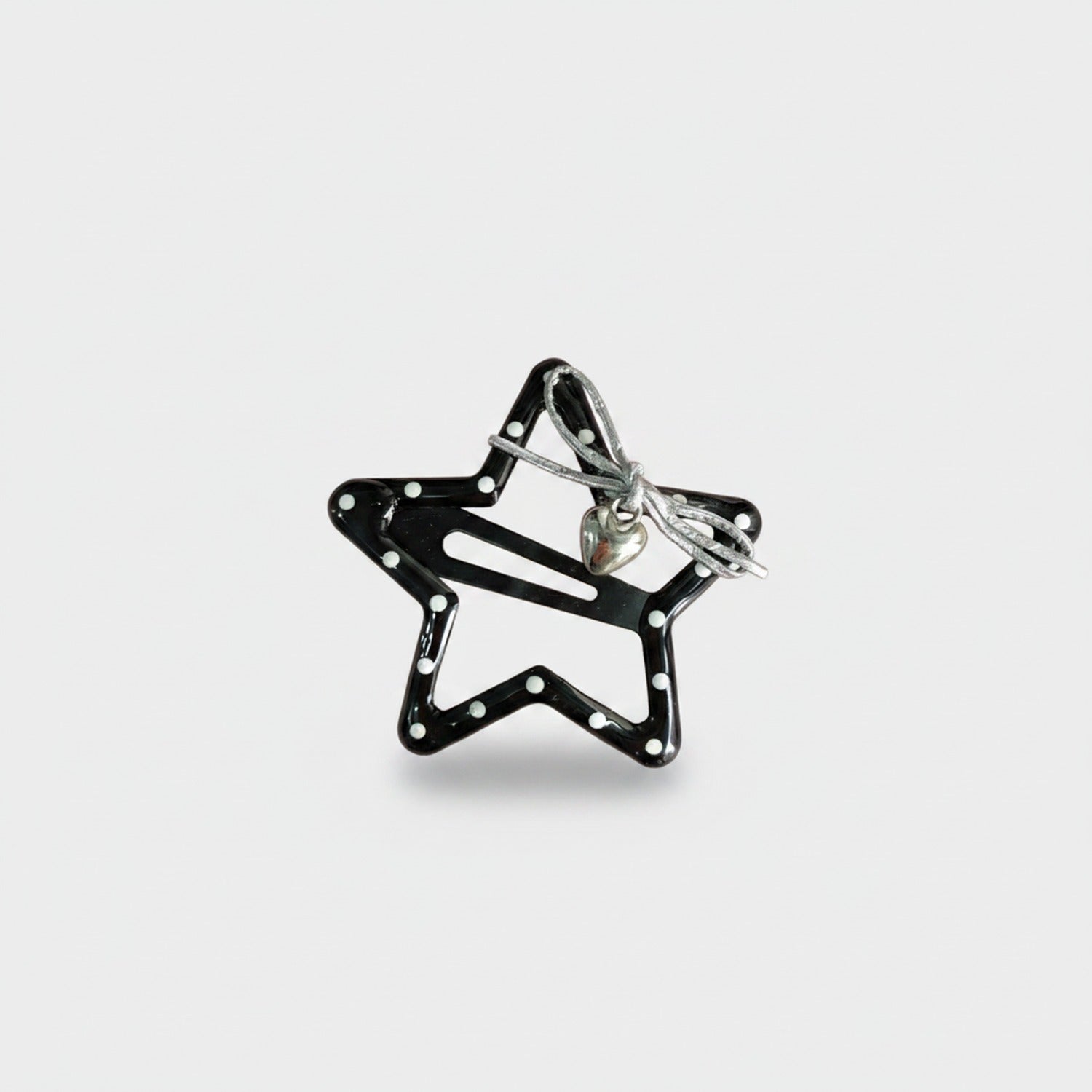 Black Star Hair Clip With Chain Charm