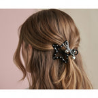 Black Star Hair Clip With Chain Charm