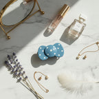 Pearl Studded Blue Hair Clip – hair accessories (view 2)