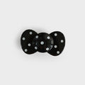 Black Pearl Bow Hair Clip Set
