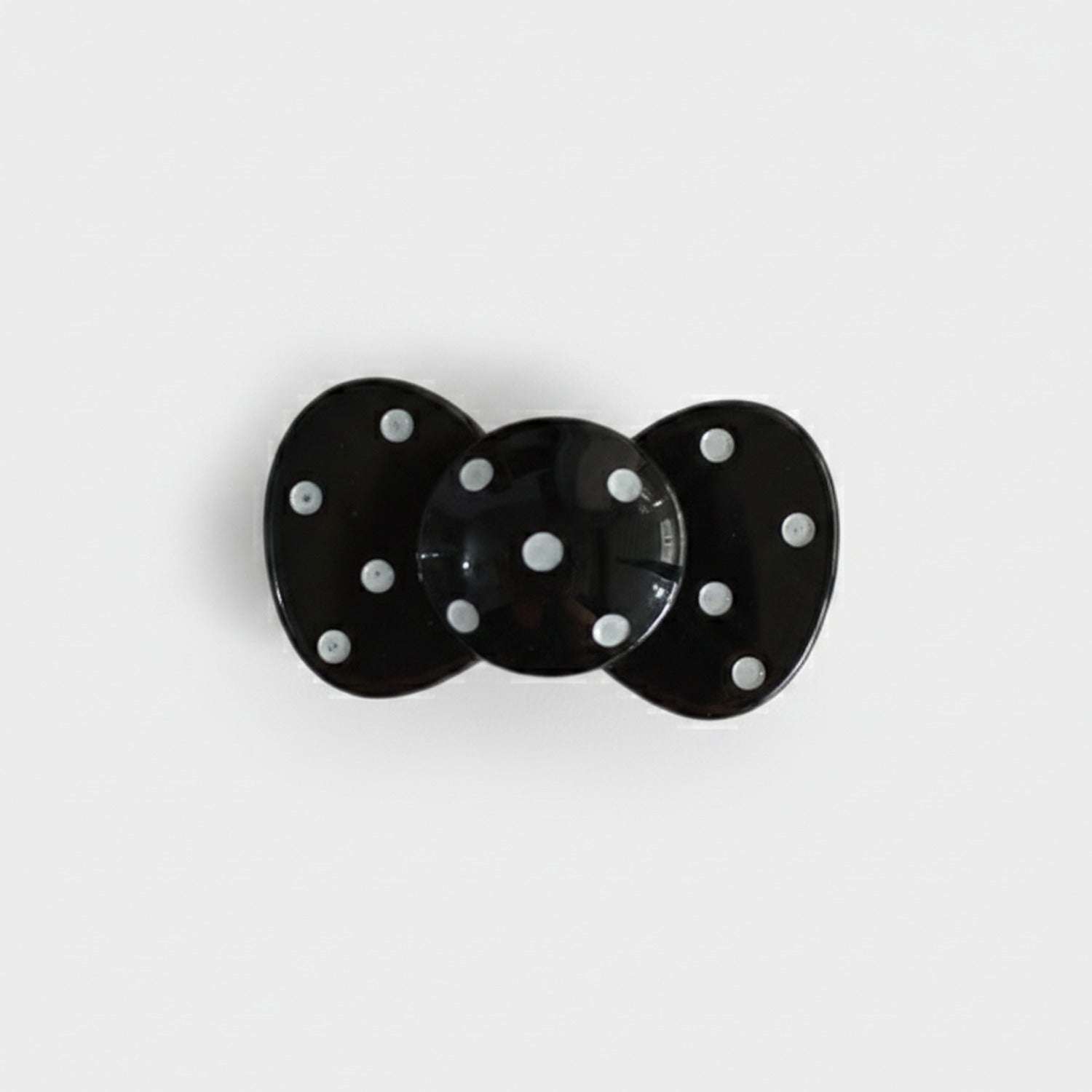 Black Pearl Bow Hair Clip Set