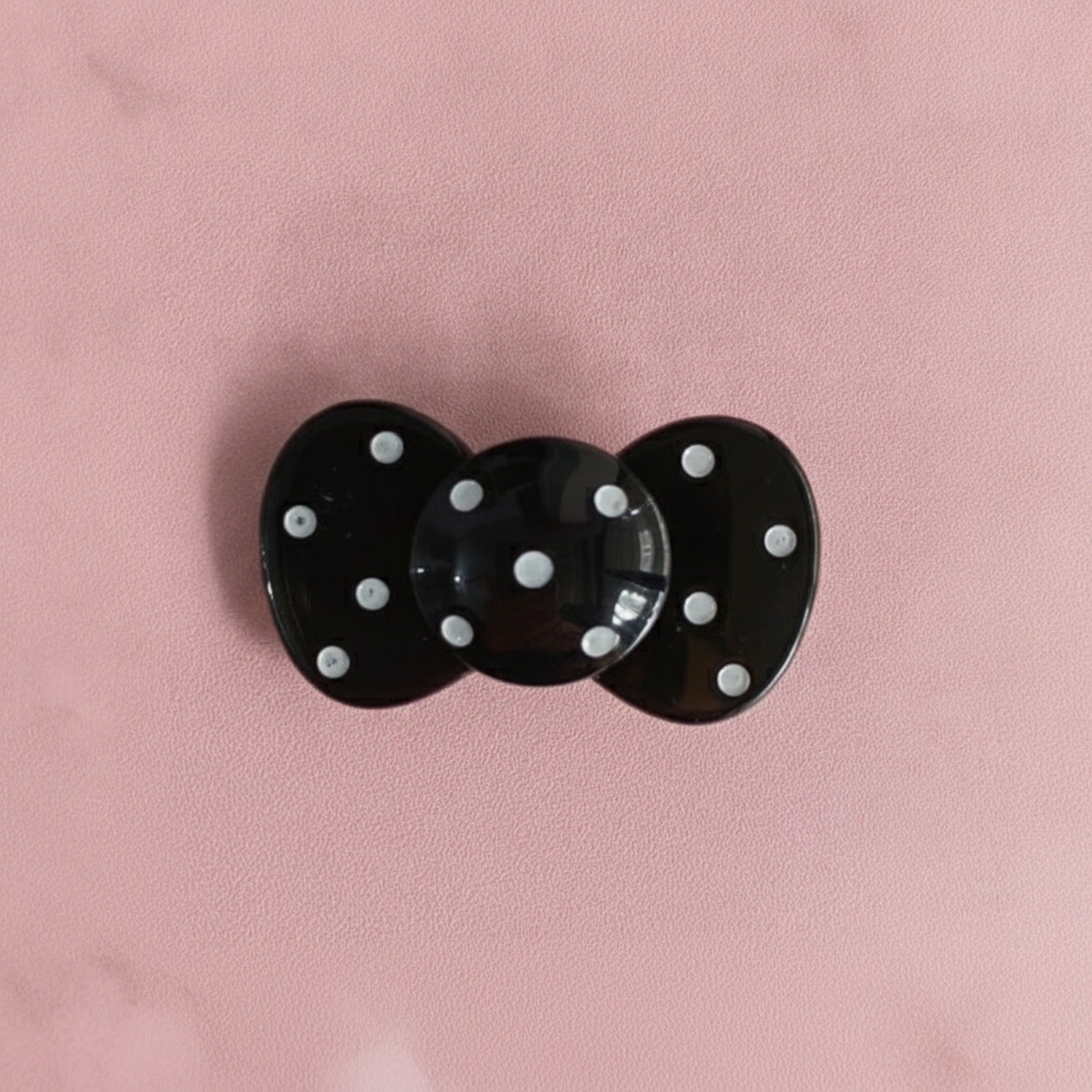 Black Pearl Bow Hair Clip