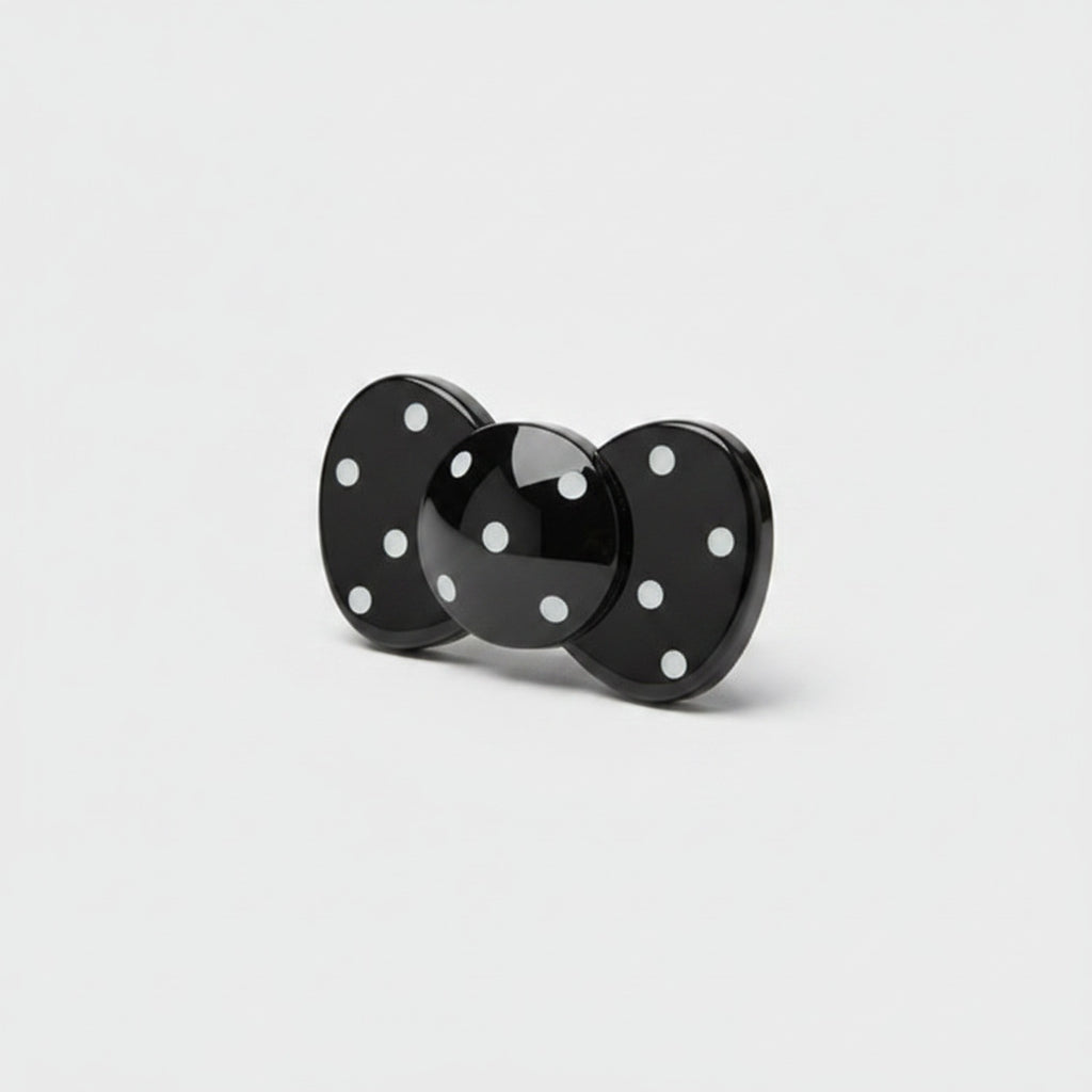 Black Pearl Bow Hair Clip – hair accessories (view 1)