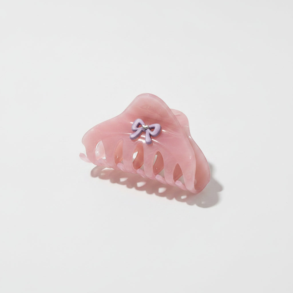 Pink Tulle Hair Claw With Bow – hair accessories (view 1)