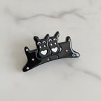 Black Cat Heart Rhinestone Hair Claw – hair accessories (view 2)