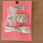 Floral Button Hair Clip Duo - Pink Floral Bow – hair accessories
